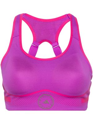 adidas by Stella McCartney TruePace stripe-detailing sports bra - Purple