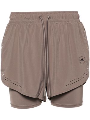 adidas by Stella McCartney TruePurpose perforated shorts - Brown