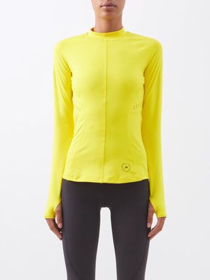 Adidas By Stella Mccartney - Truepurpose Recycled Fibre-blend Top - Womens - Yellow