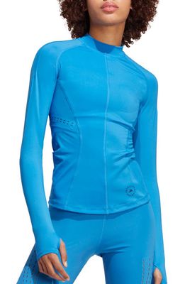 adidas by Stella McCartney TruePurpose Training Midlayer Stretch Recycled Polyester Top in Blue