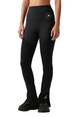 adidas by Stella McCartney Truestrength Flat Knit Yoga Pants in Black
