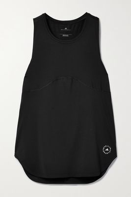 adidas by Stella McCartney - Truestrength Printed Recycled-jersey Tank Top - Black