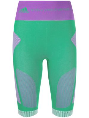 adidas by Stella McCartney TrueStrength seamless stretch shorts - Green