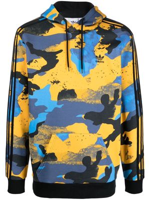 adidas camouflage-print hoodie - Blue