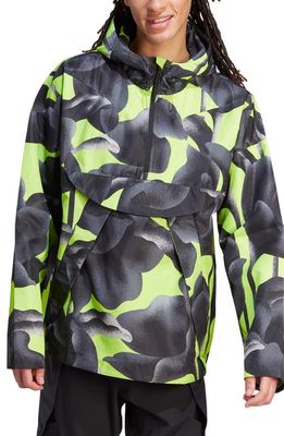adidas City Escape Windbreaker in Black/Lucid Lemon