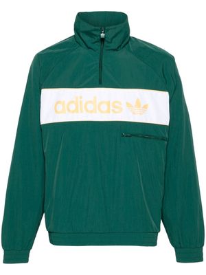 adidas contrasting-panel windbreaker jacket - Green