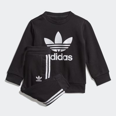 adidas Crew Sweatshirt Set Black 3M Kids