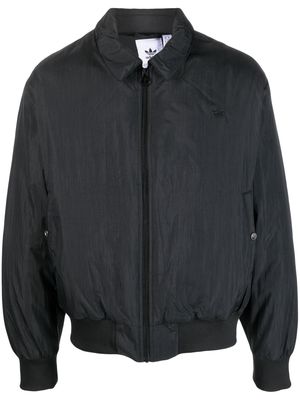 adidas crinkled-finish padded jacket - Black