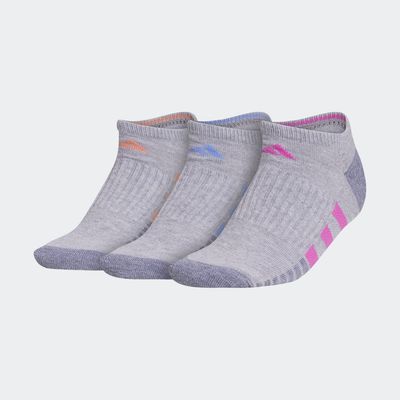 adidas Cushioned 3 No-Show Socks 3 Pairs Light Grey M