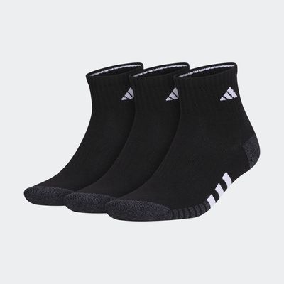 adidas Cushioned Quarter Socks 3 Pairs Black L