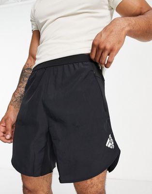 adidas Design for Training shorts in red-Black
