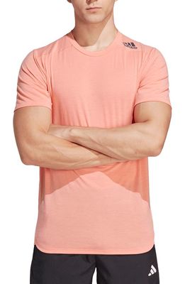 adidas Designed 4 Training Performance T-Shirt in Coral Fusion