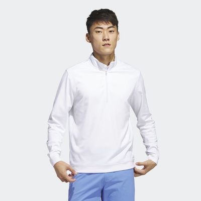 adidas Elevated Golf Sweatshirt White S Mens