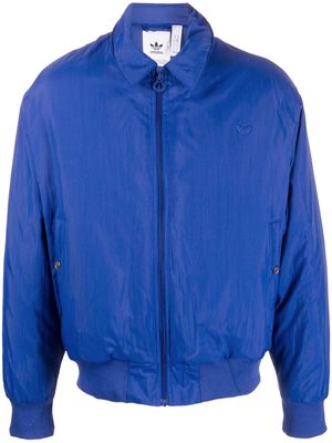 adidas embroidered-logo bomber jacket - Blue
