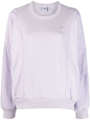 adidas embroidered-logo crew-neck sweatshirt - Purple