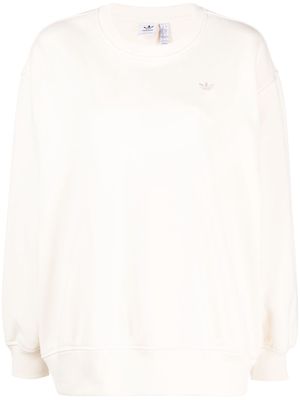 adidas embroidered-logo oversized sweatshirt - Neutrals