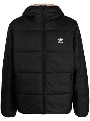 adidas embroidered-logo padded jacket - Black
