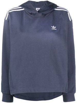 adidas embroidered logo-patch hoodie - Blue