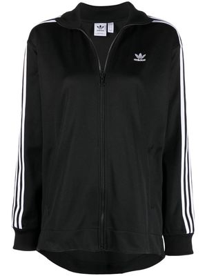 adidas embroidered-logo zip-up sweatshirt - Black