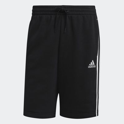 adidas Essentials Fleece 3-Stripes Shorts Black L Mens