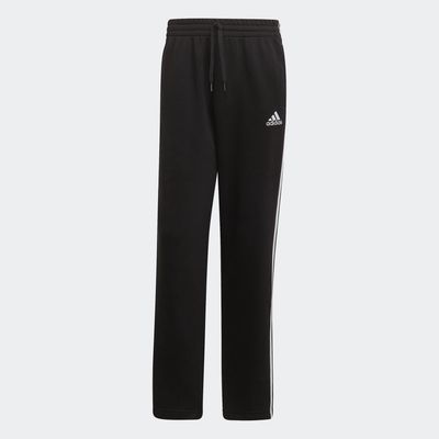adidas Essentials Fleece Open Hem 3-Stripes Pants Black S Mens
