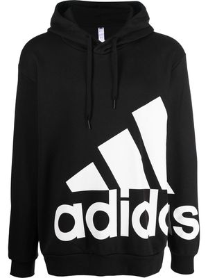 adidas Essentials Giant-Logo Fleece hoodie - Black