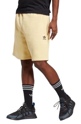 adidas Essentials Trefoil Sweat Shorts in Almost Yellow