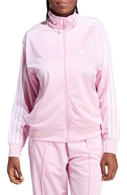 adidas Firebird Recycled Polyester Track Jacket in True Pink