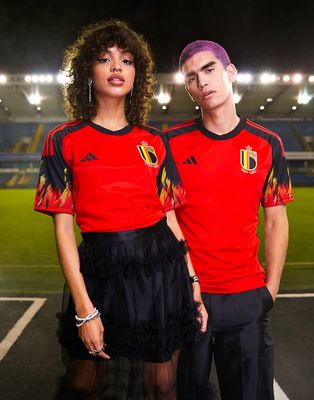 adidas Football Belgium World Cup 2022 unisex home shirt in red