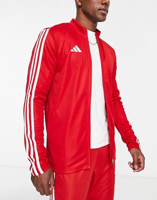 adidas Football Tiro 23 track jacket in red and white