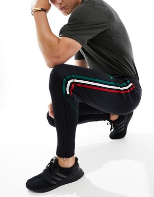 adidas Football Tiro sweatpants in black and red