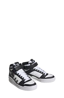 adidas Forum Mid Sneaker in Black/White/White