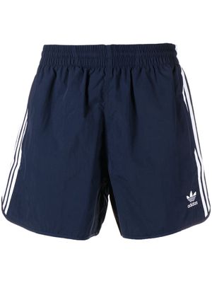 adidas front embroidered-logo shorts - Blue