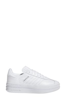 adidas Gazelle Bold Platform Sneaker in White/White/White