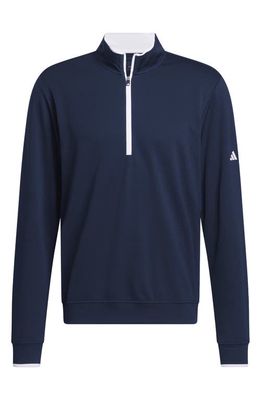 adidas Golf AEROREADY Half Zip Golf Pullover in Collegiate Navy 