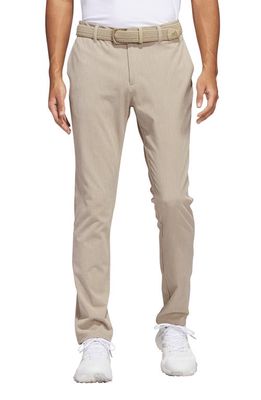 adidas Golf Crosshatch Performance Golf Pants in Hemp/White