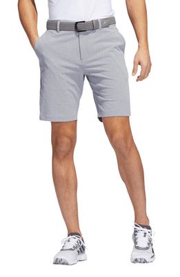 adidas Golf Crosshatch Performance Golf Shorts in Grey Three/White