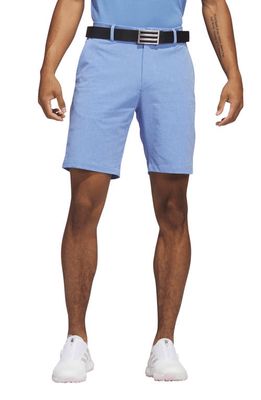 adidas Golf Crosshatch Stretch Golf Shorts in Blue Fusion/White