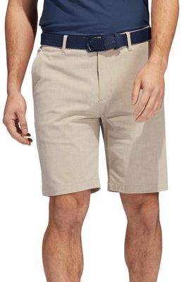 adidas Golf Crosshatch Stretch Golf Shorts in Hemp/White
