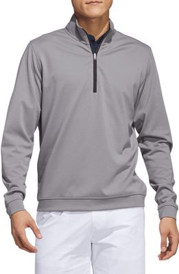 adidas Golf Elevated Quarter Zip Golf Pullover in Grey Three