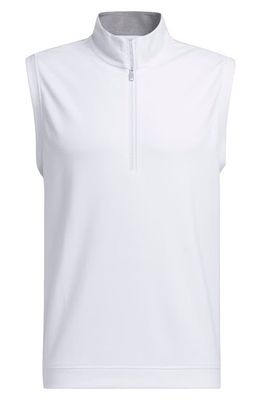 adidas Golf Elevated Quarter Zip Golf Vest in White