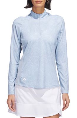 adidas Golf Essentials Long Sleeve Golf Shirt in Wonder Blue