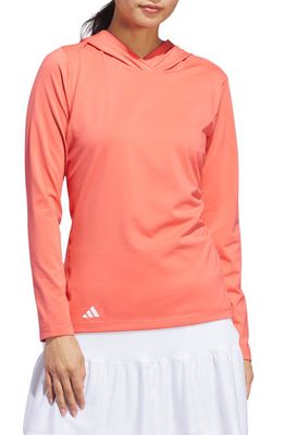 adidas Golf Essentials Performance Golf Hoodie in Preloved Scarlet