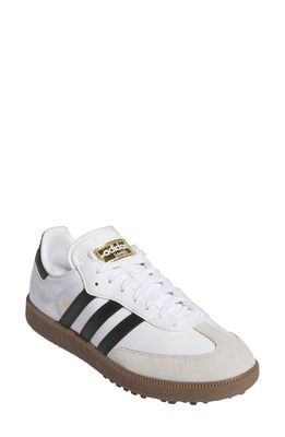 adidas Golf Gender Inclusive Samba Spikeless Golf Shoe in White/Black/Gum5 