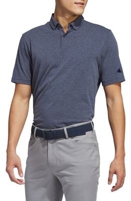 adidas Golf Go-To Mélange Polo Shirt in Collegiate Navy 