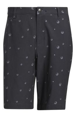 adidas Golf Men's Ultimate365 Ball Print Golf Shorts in Black/Grey Four/Grey Two