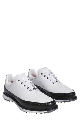 adidas Golf Modern Classic Spikeless Golf Shoe in White/Black/Bright Red