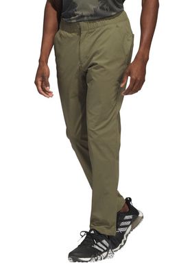 adidas Golf Ripstop Flat Front Golf Pants in Olive Strata