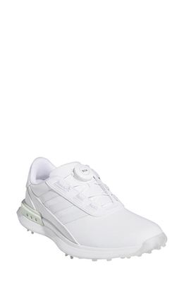 adidas Golf S2G BOA 24 Spikeless Golf Shoe in White/White/Crystal Jade