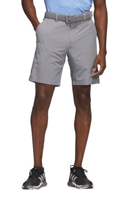 adidas Golf Ultimate Water Repellent Stretch Flat Front Shorts in Grey Three
